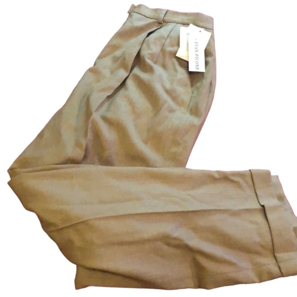 Wool Heather Camel Suit Pants